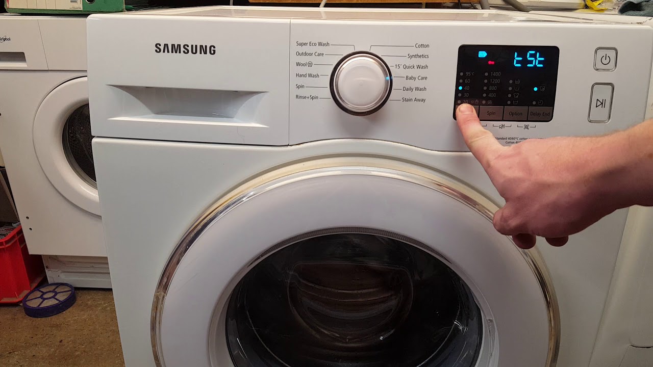 Тестовый режим Samsung eco bubble 7 кг wf70f5e2w4w