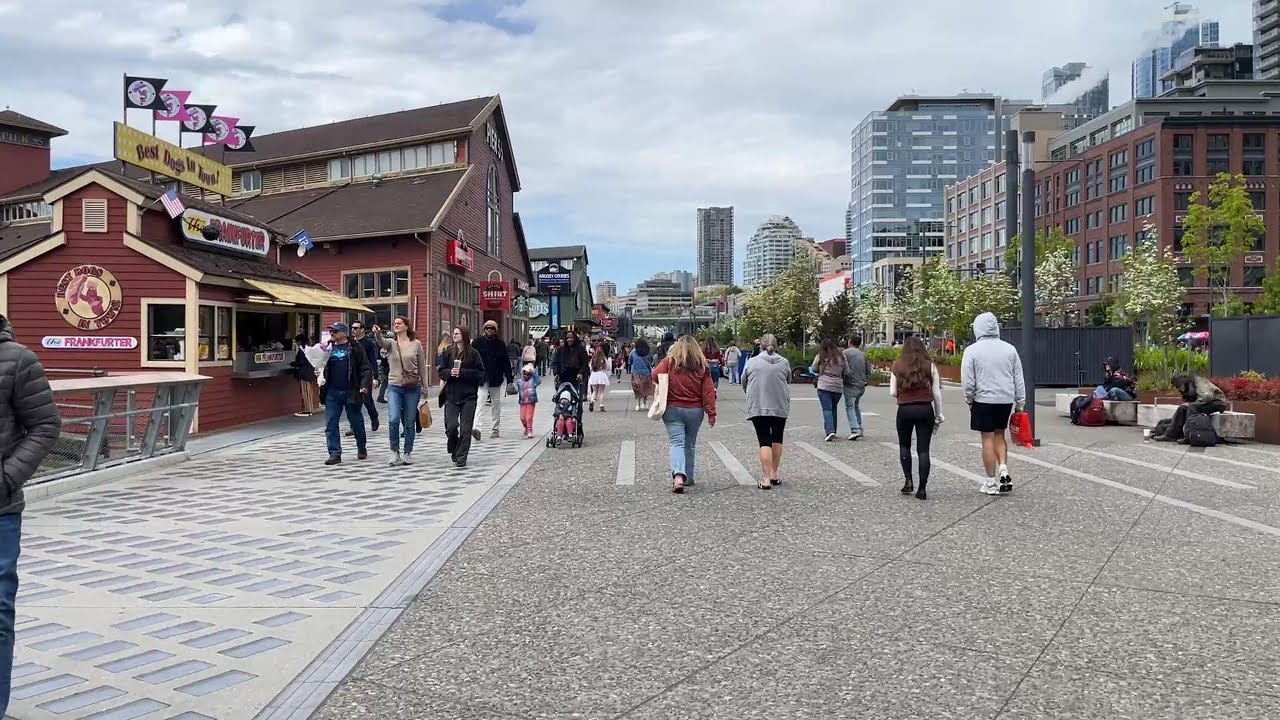 Walking Seattle’s Waterfront Through Pioneer Square | 4K Urban Stroll [No Talking]