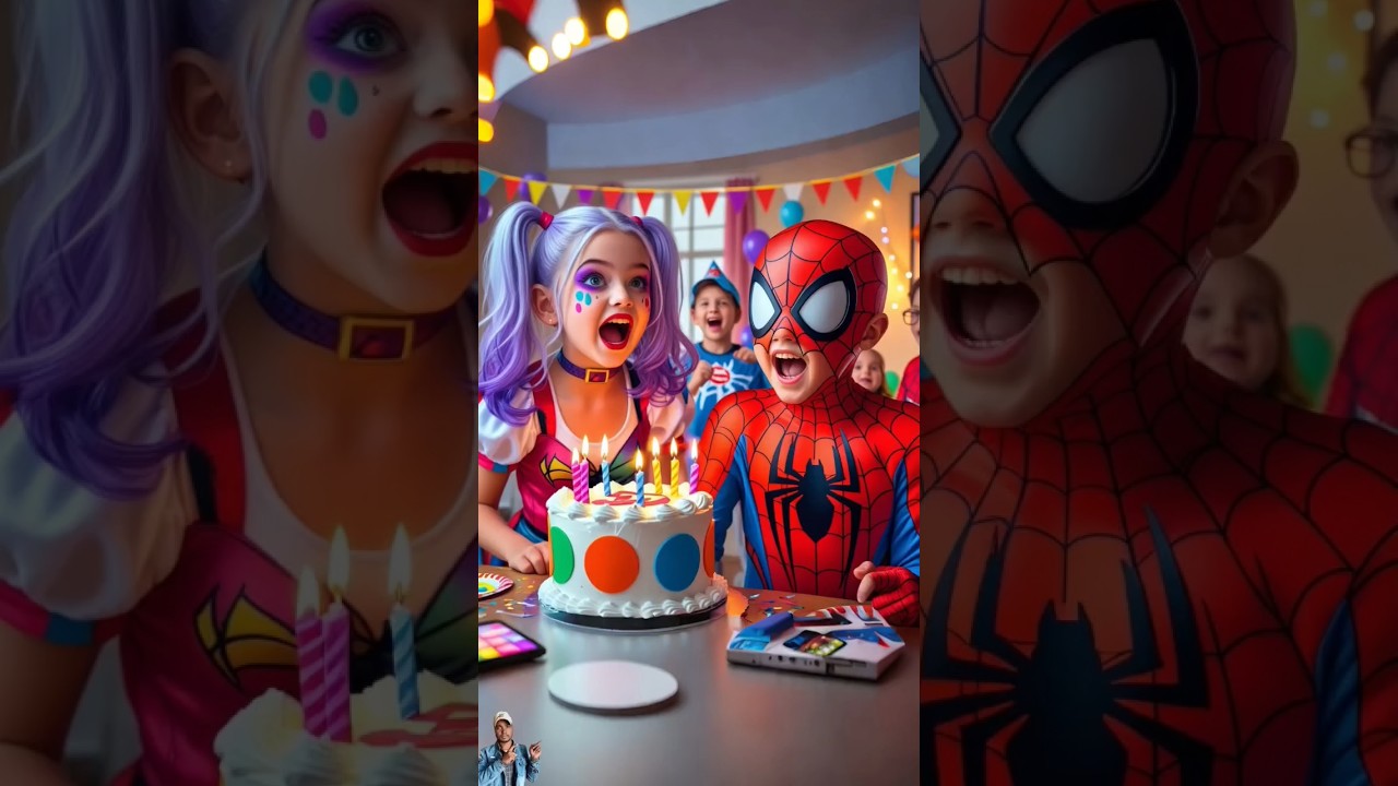 💥✅ Evolution of Birth spiderman:✅ spiderman and girl celebrity birthday#ai#maiw milky adventure#cute