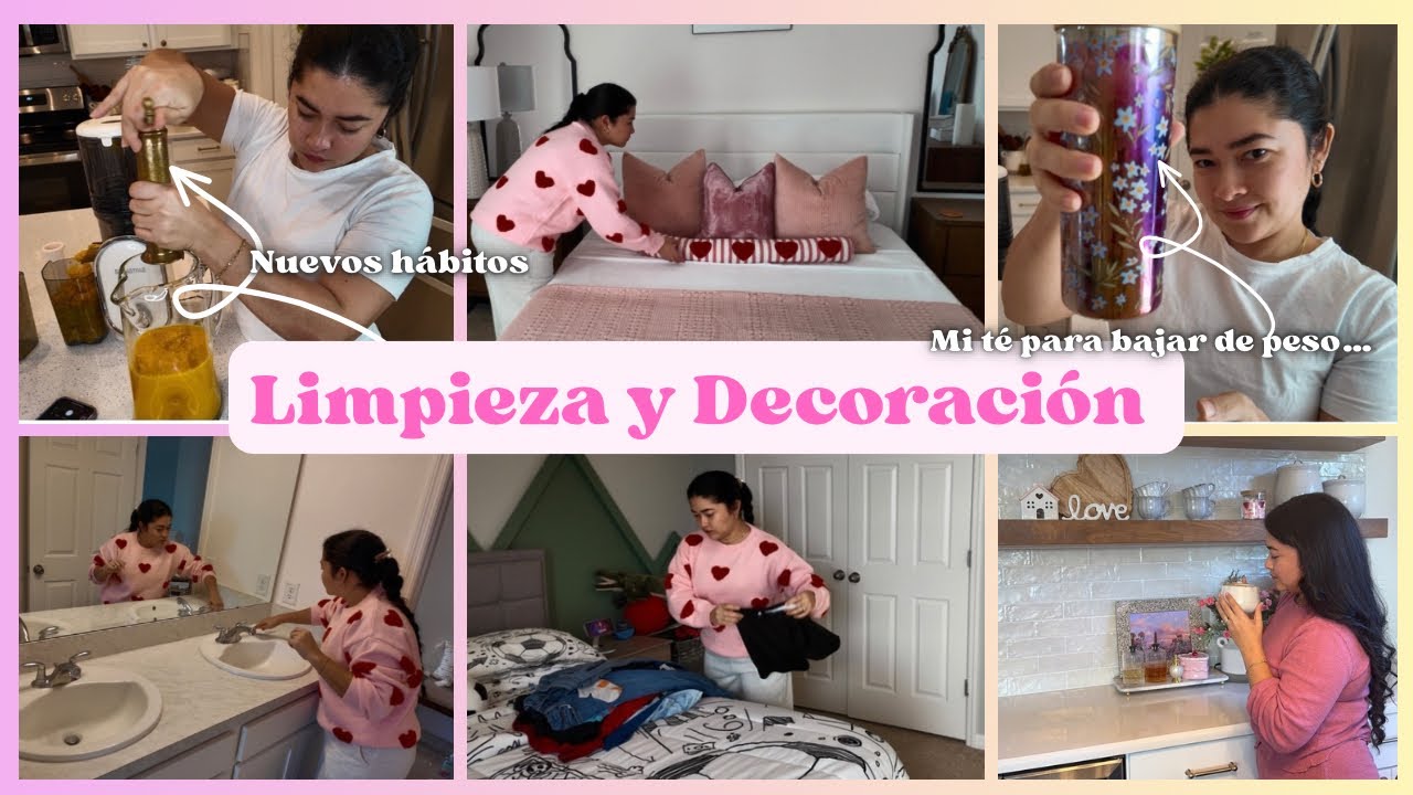 Rutina diaria Limpieza y Decoración  💕 Nuevos Hábitos  🫶🏼 Limpia y decora conmigo ✨