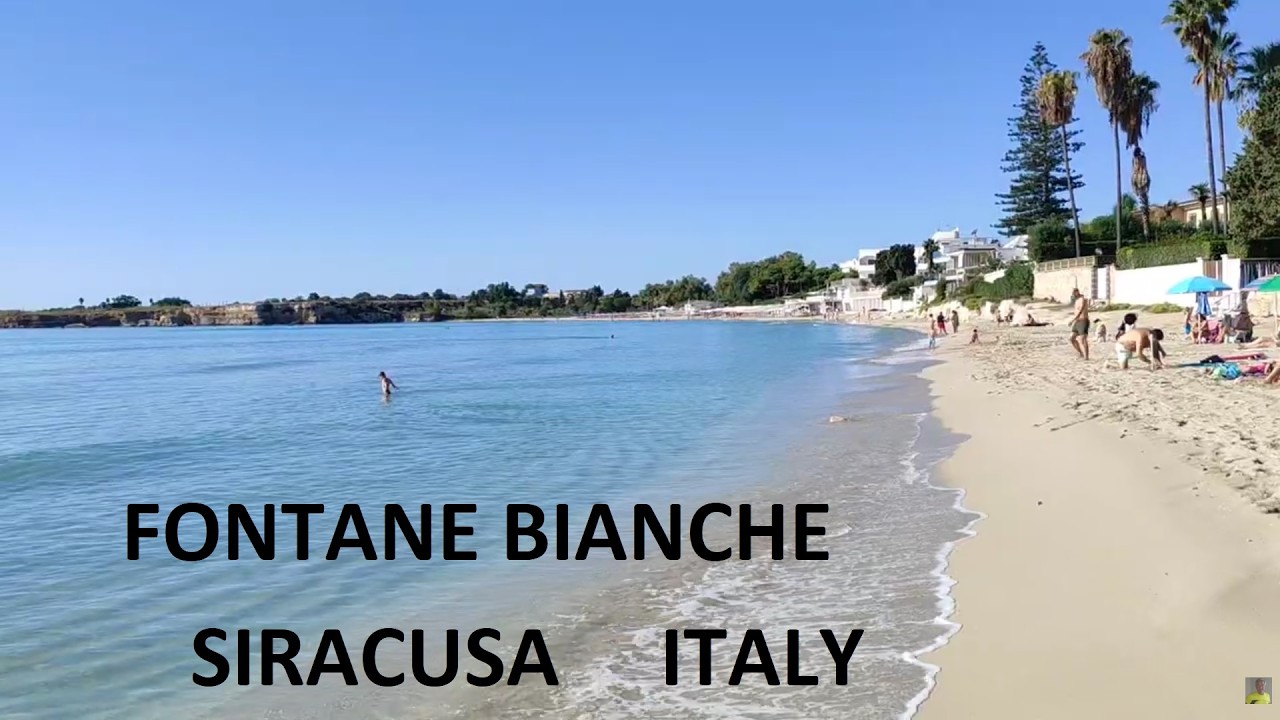 Siracusa , Fontane Bianche , Le spiagge bianche ed il mare cristallino. Sicily Italy