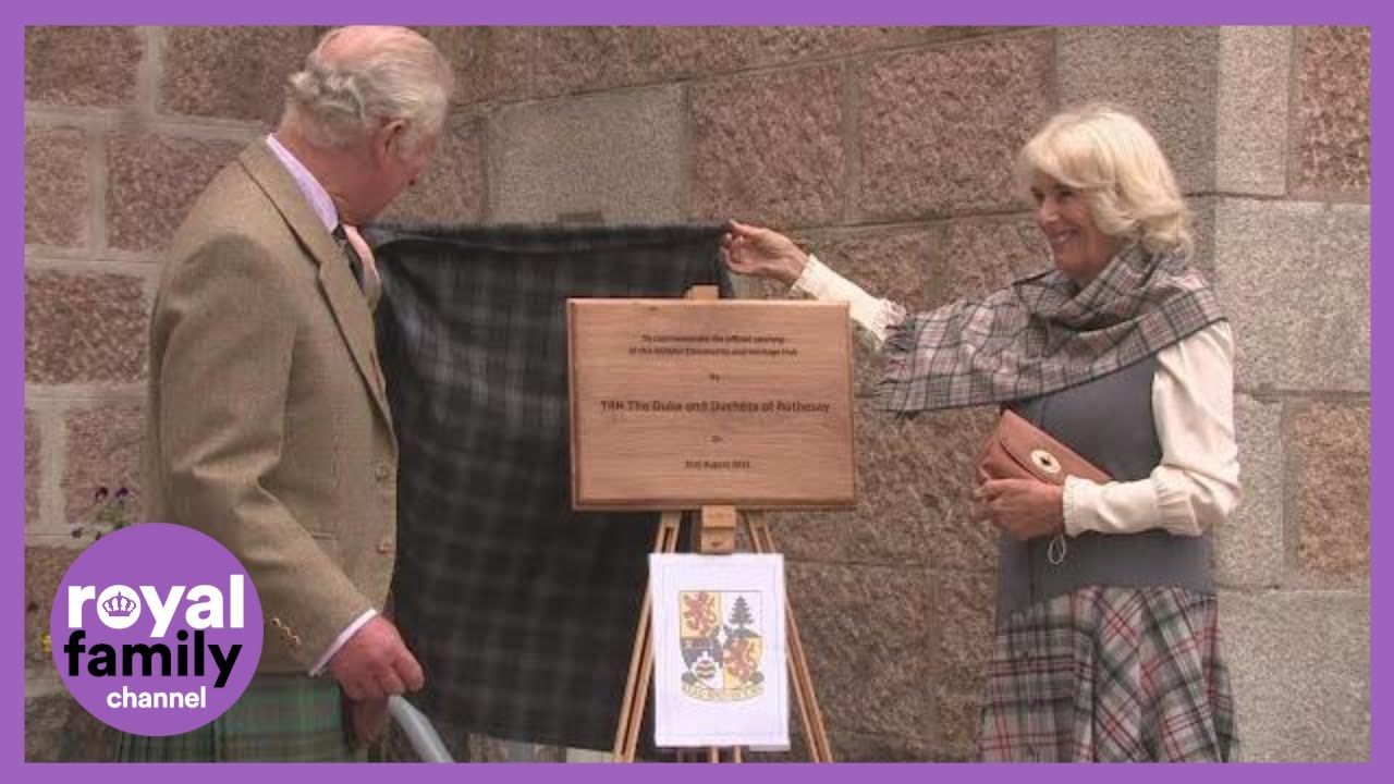 Charles and Camilla Don Full Tartan on Visit to Ballater