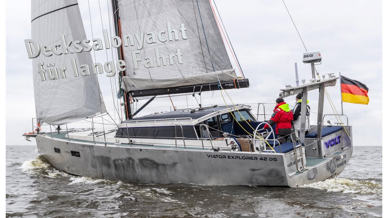 Alu-Blauwasseryacht mit Deckssalon und Hybridantrieb: Viator Explorer 42 DS