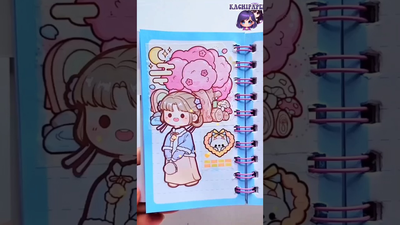 Cute sticker journaling, decorate with my paperdoll sticker 