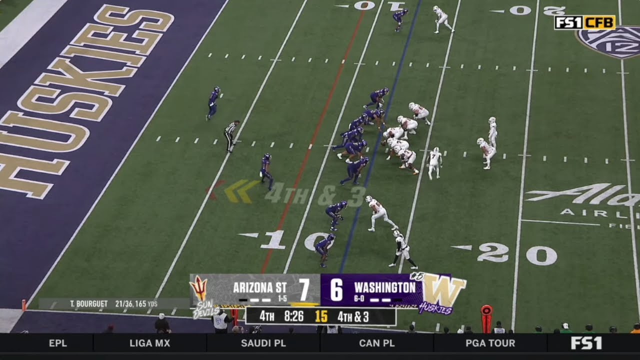 Washington game changing pick six vs Arizona State after missed holding call