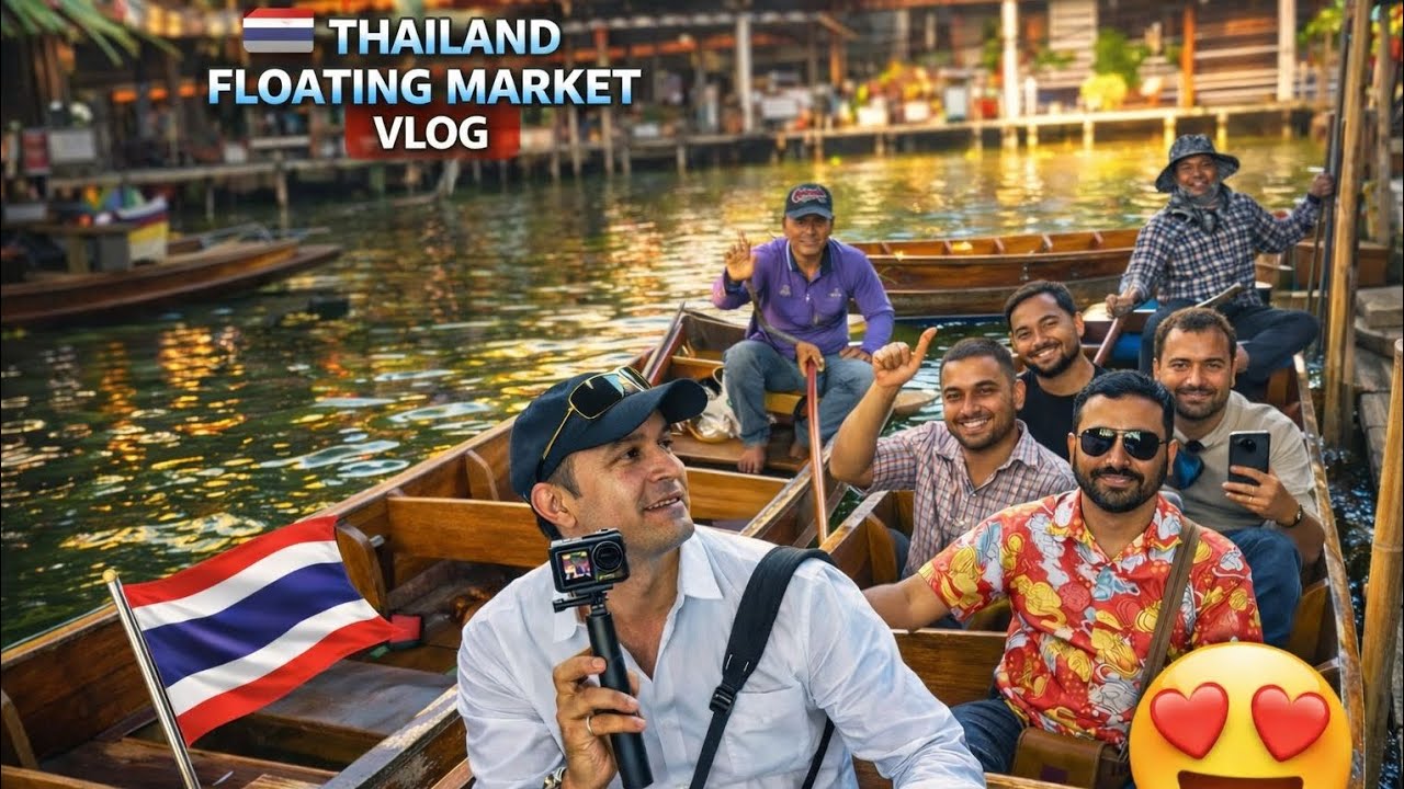Exploring Thailand’s Floating Market | Akki India Vlogs🤯🤯