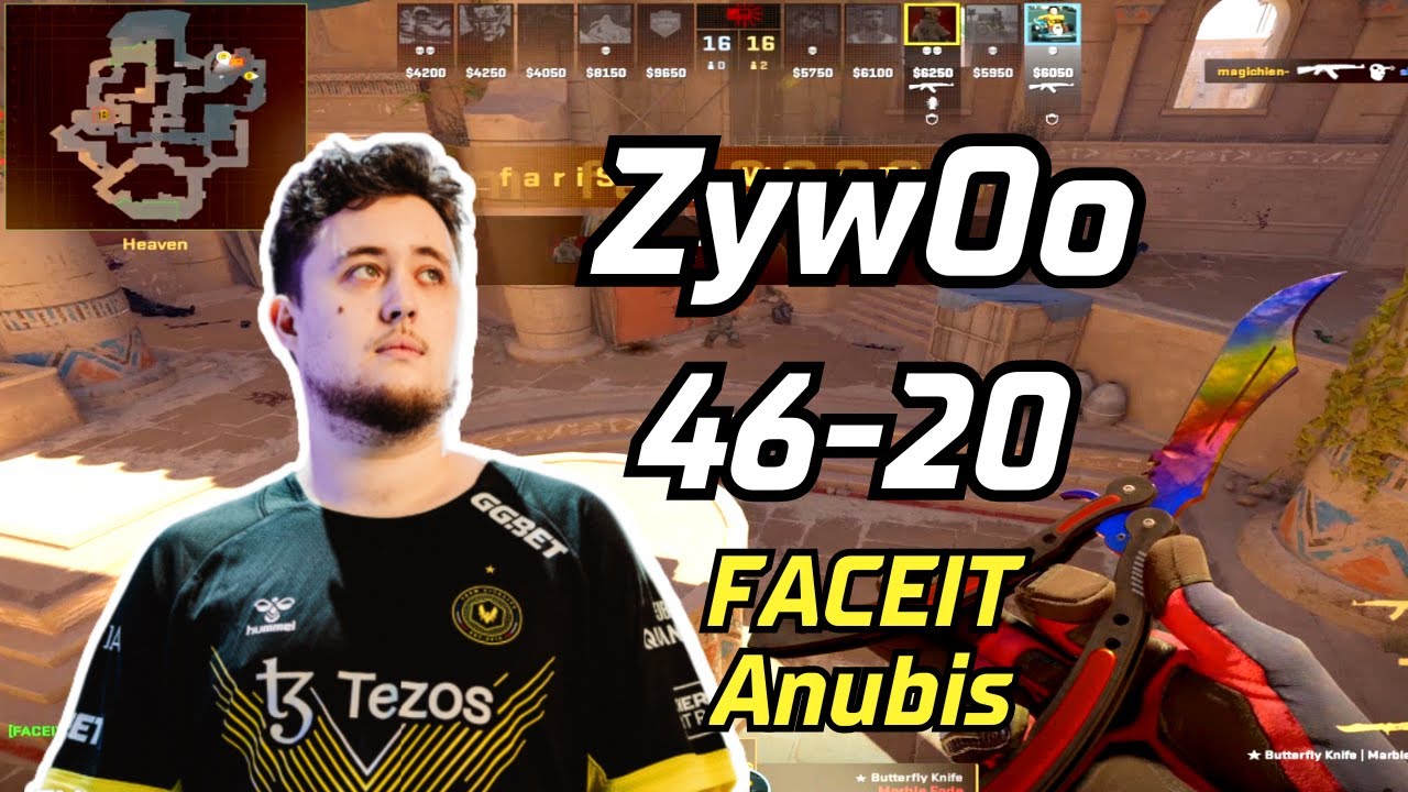 CS2 POV | ZywOo (46-20) (Anubis) | FACEIT Ranked | Feb 12, 2024