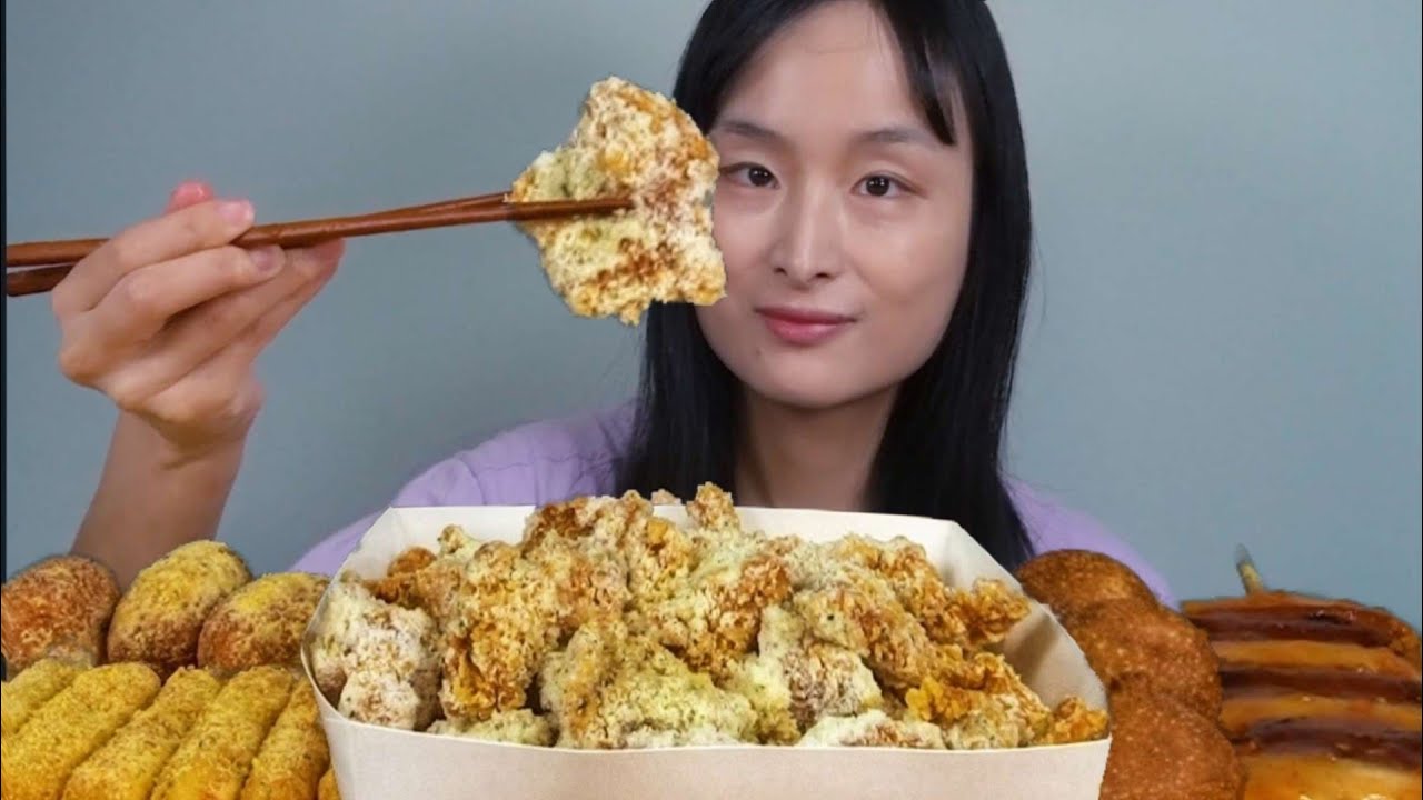네네치킨 야자치킨 순살 여러가지 사이드 먹방