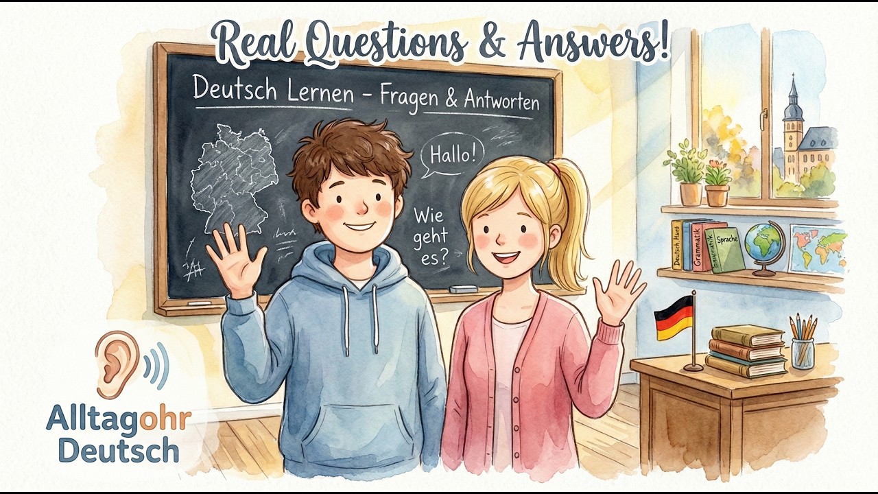 #1 Alltägliche Gespräche auf Deutsch | A1-A2 Niveau erklärt