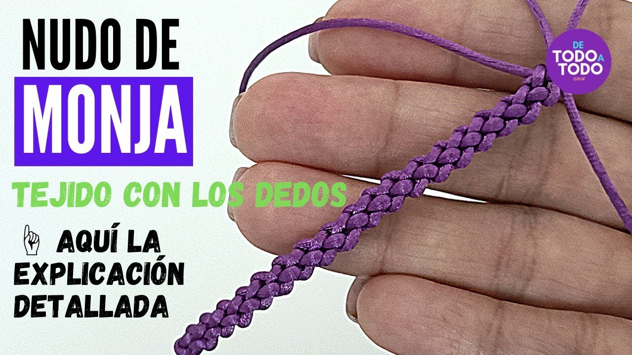 ☝️Nudo de MONJA o Cordón de MONJA. ⚠️Explicación PASO a PASO. How to make nun's knot?