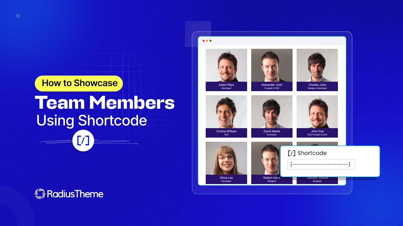 Как отобразить участников команды с помощью шорткода в WordPress | Руководство по плагину 