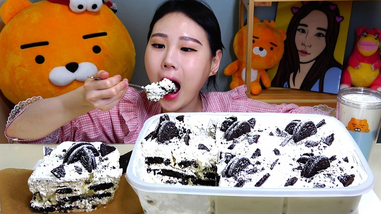 아이스박스케이크 먹방 Mukbang