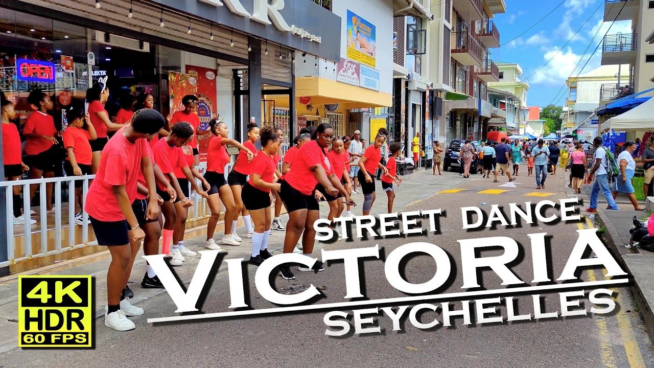 Victoria Seychelles street dance, Seychelles dance group in 4K60fps 💖 Mahé island 👀 Walking Tour 🇸🇨