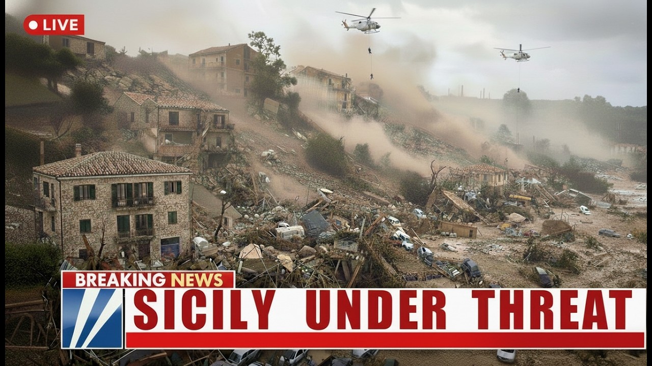 SICILY LANDSLIDE EMERGENCY — HOMES TEARING APART, URGENT EVACUATION!