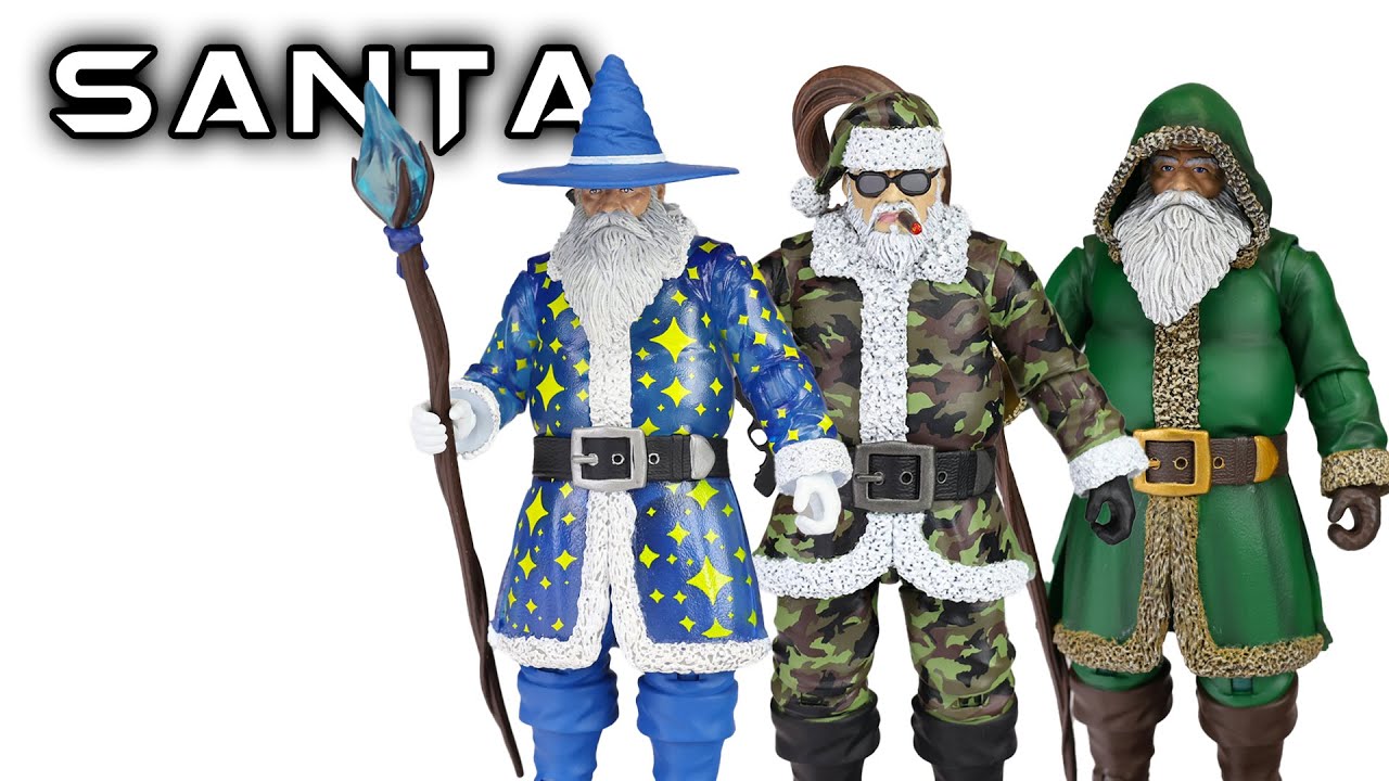 Naughty or Nice Collection Wizard, Father Christmas, & Sgt. SANTA Action Figure Review