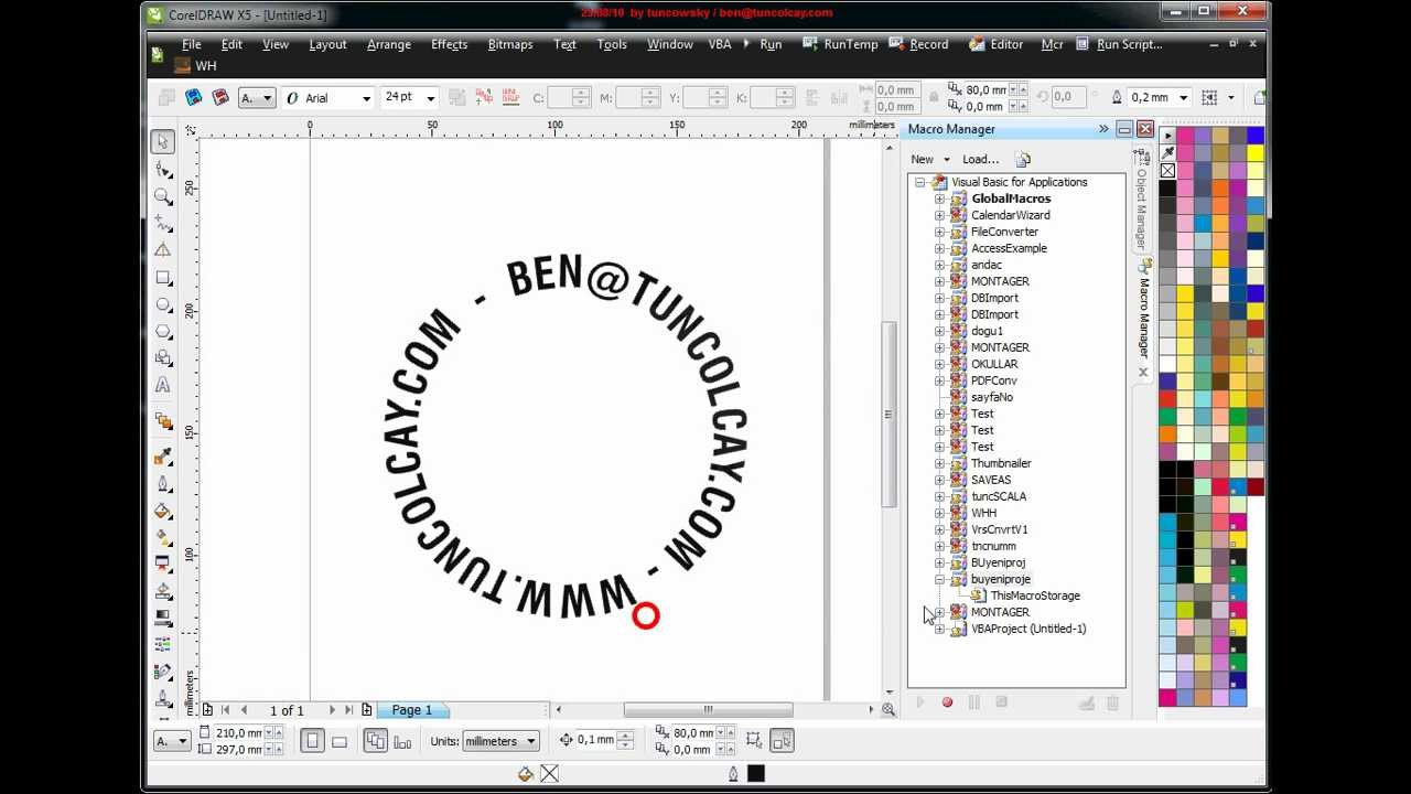 CORELDRAW MACRO MANAGER COREL VBA