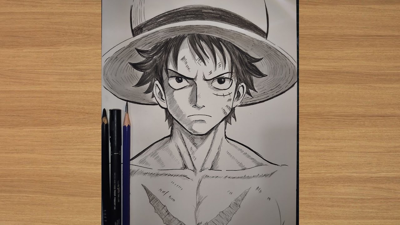 How to Draw Strawhat Luffy | Step-by-Step Drawing Tutorial for Beginners 