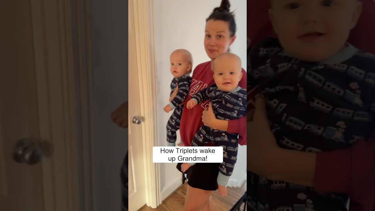 Every Grandparent&rsquo;s dream! 🥰. #triplets #cute #baby #mom #grandma