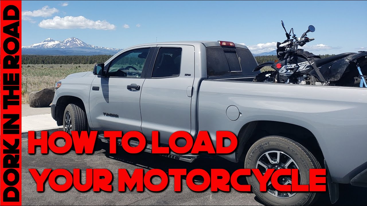 How to Load a Motorcycle into a Truck By Yourself Using a Ramp