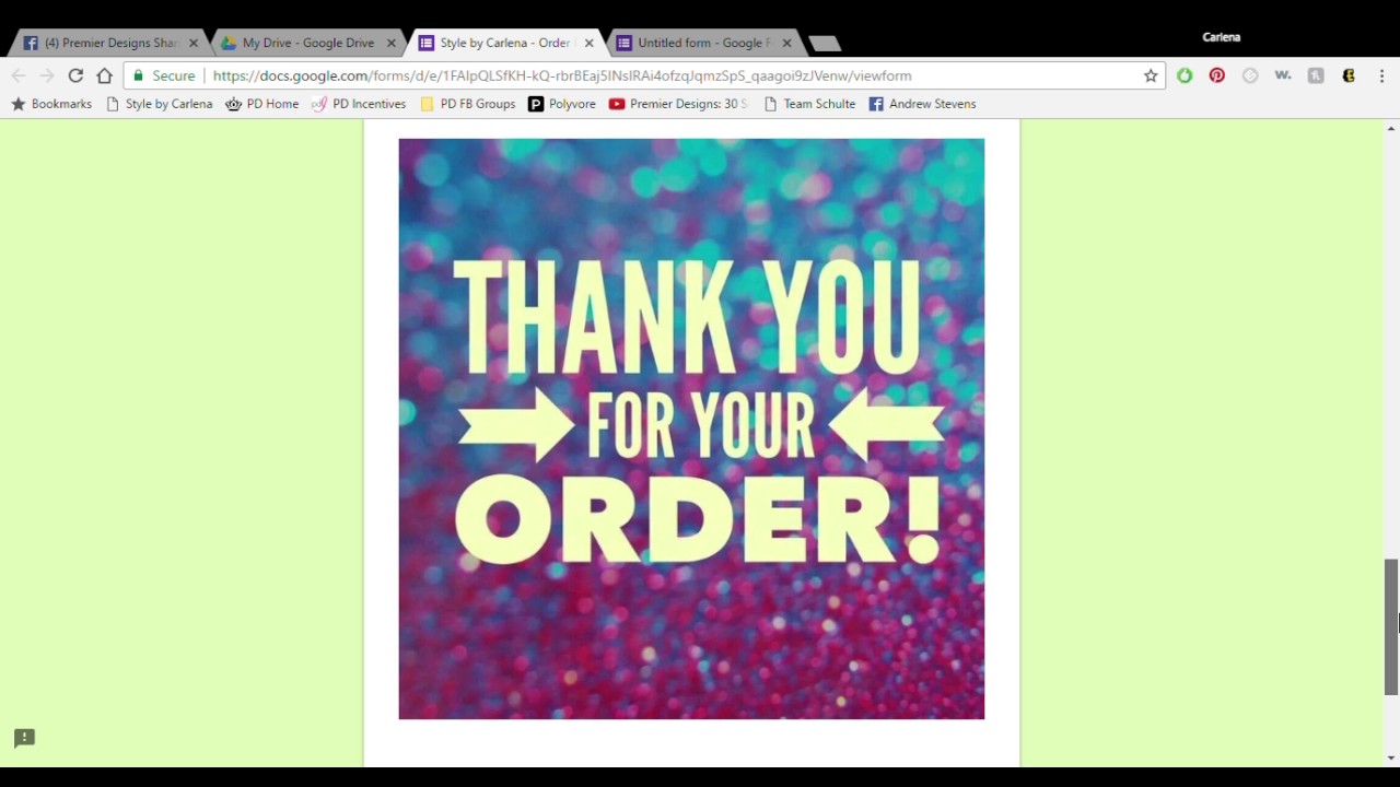 Creating An Online Order Form