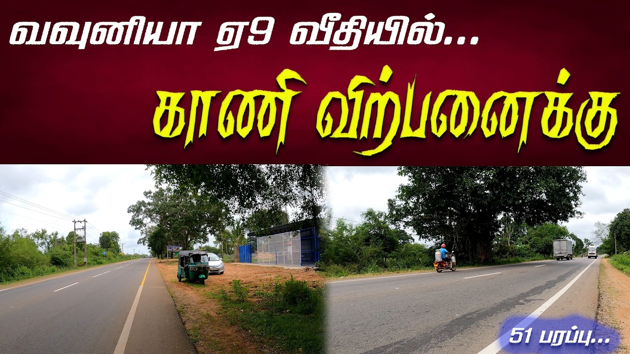 NP - 174 l  வவுனியா A9 வீதியில் காணி விற்பனைக்கு l 52*51 Lakh #jaffna l Northern Properties
