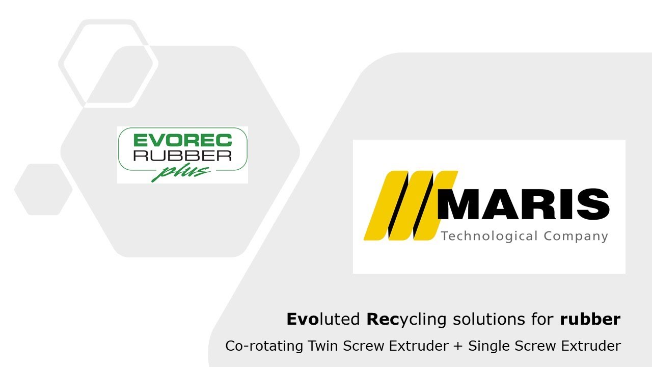 Maris extruders - Evorec Rubber Recycling (2-step process)