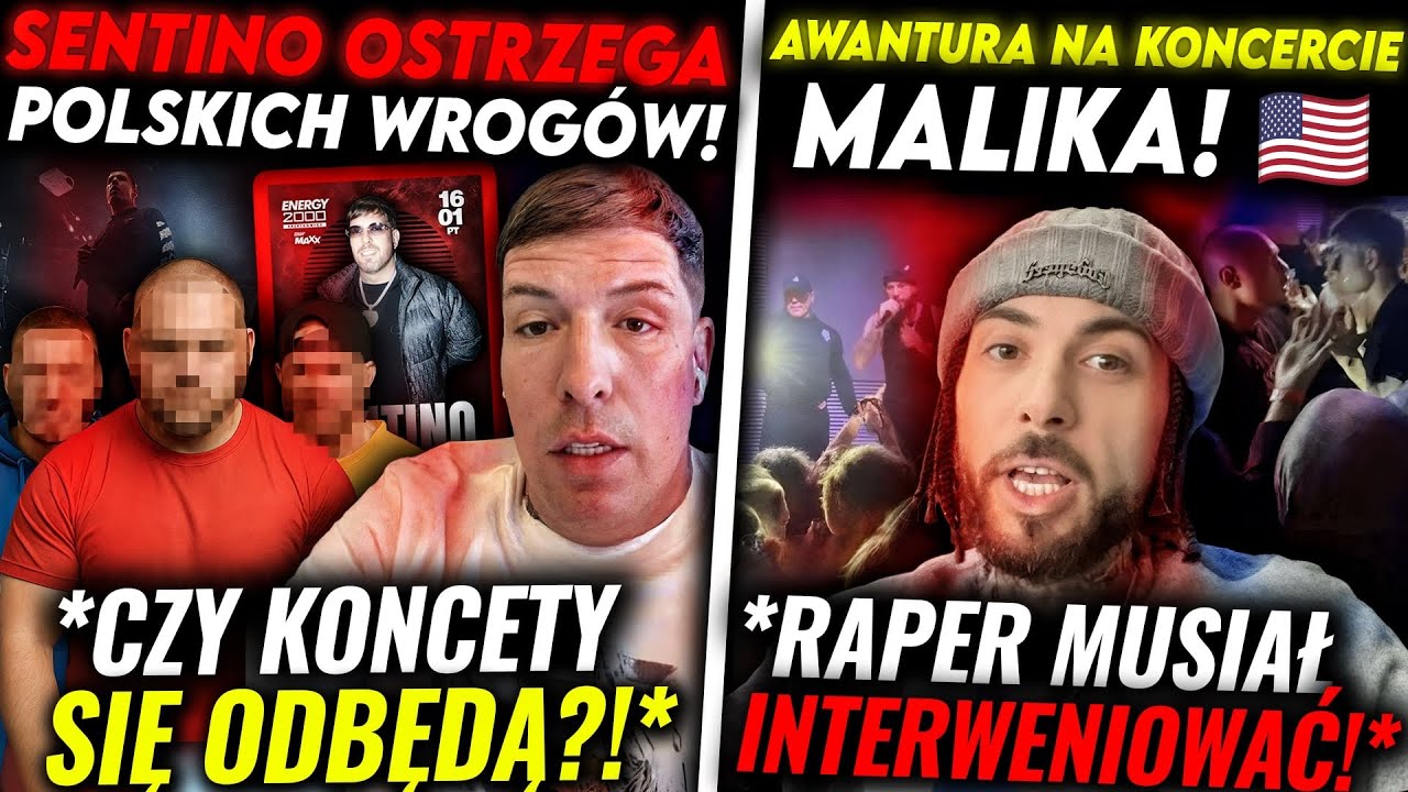 MALIK MONTANA MUSIAŁ ZATRZYMAĆ KONCERT! SENTINO GROŹI WŁOSKĄ EKIPĄ!