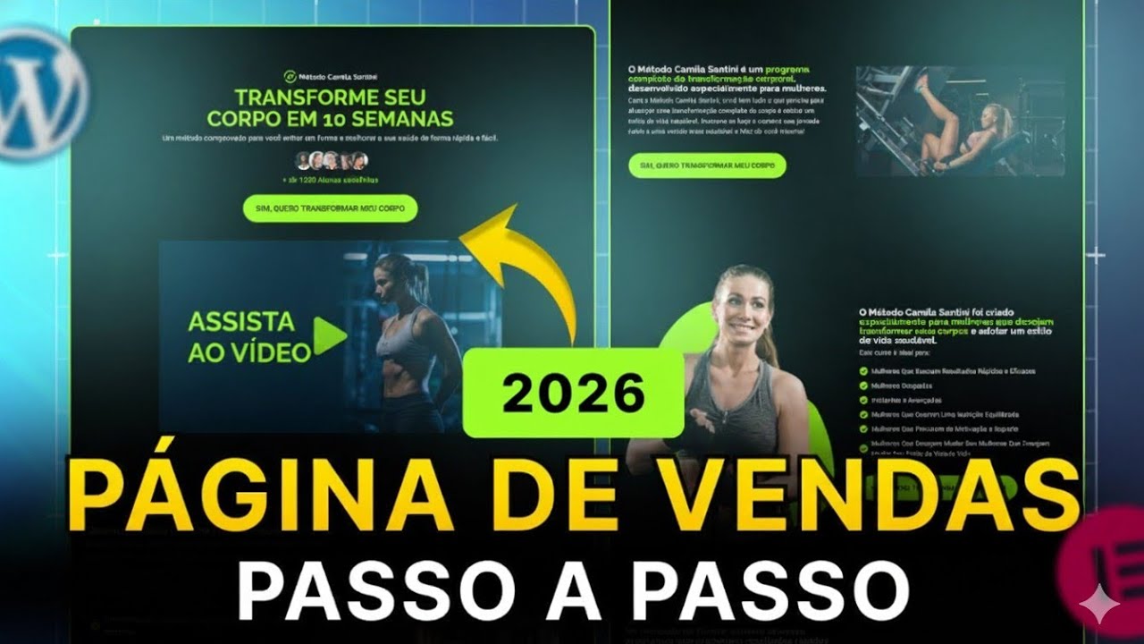 Como criar uma PÁGINA DE VENDAS no Elementor grátis, do zero em 2026 - (passo a passo)
