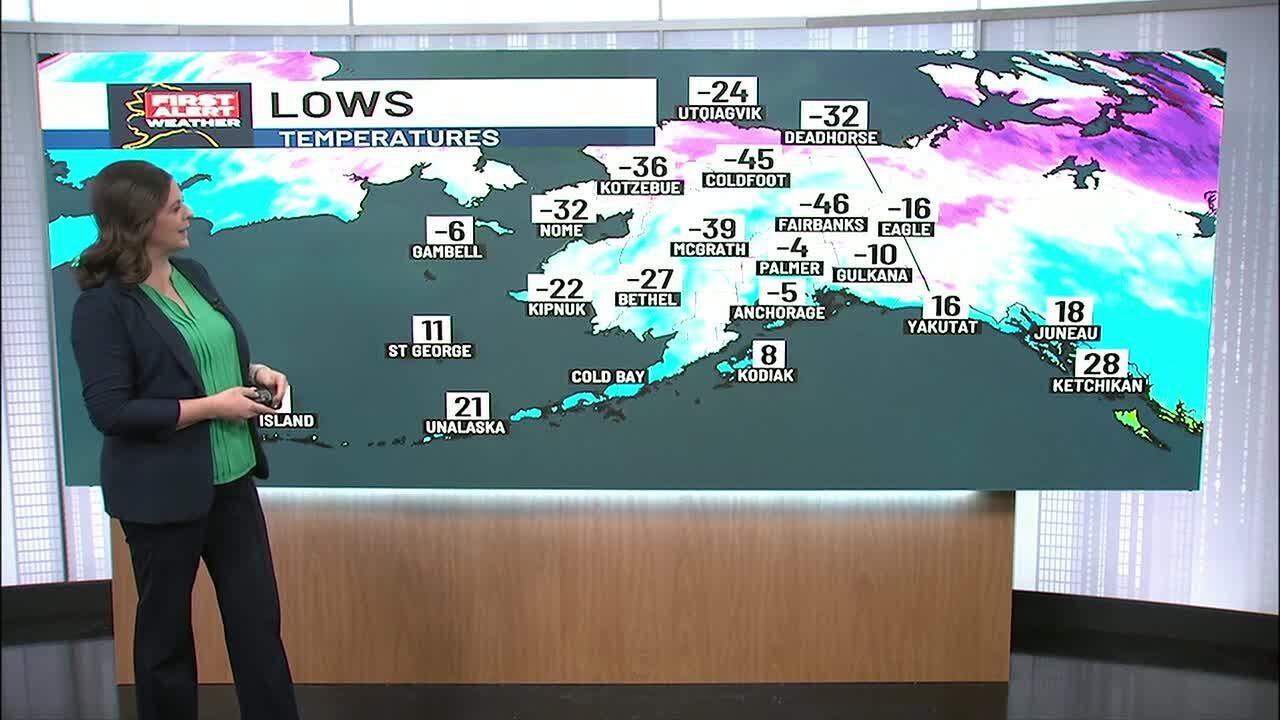 Extreme cold covers much of Alaska!