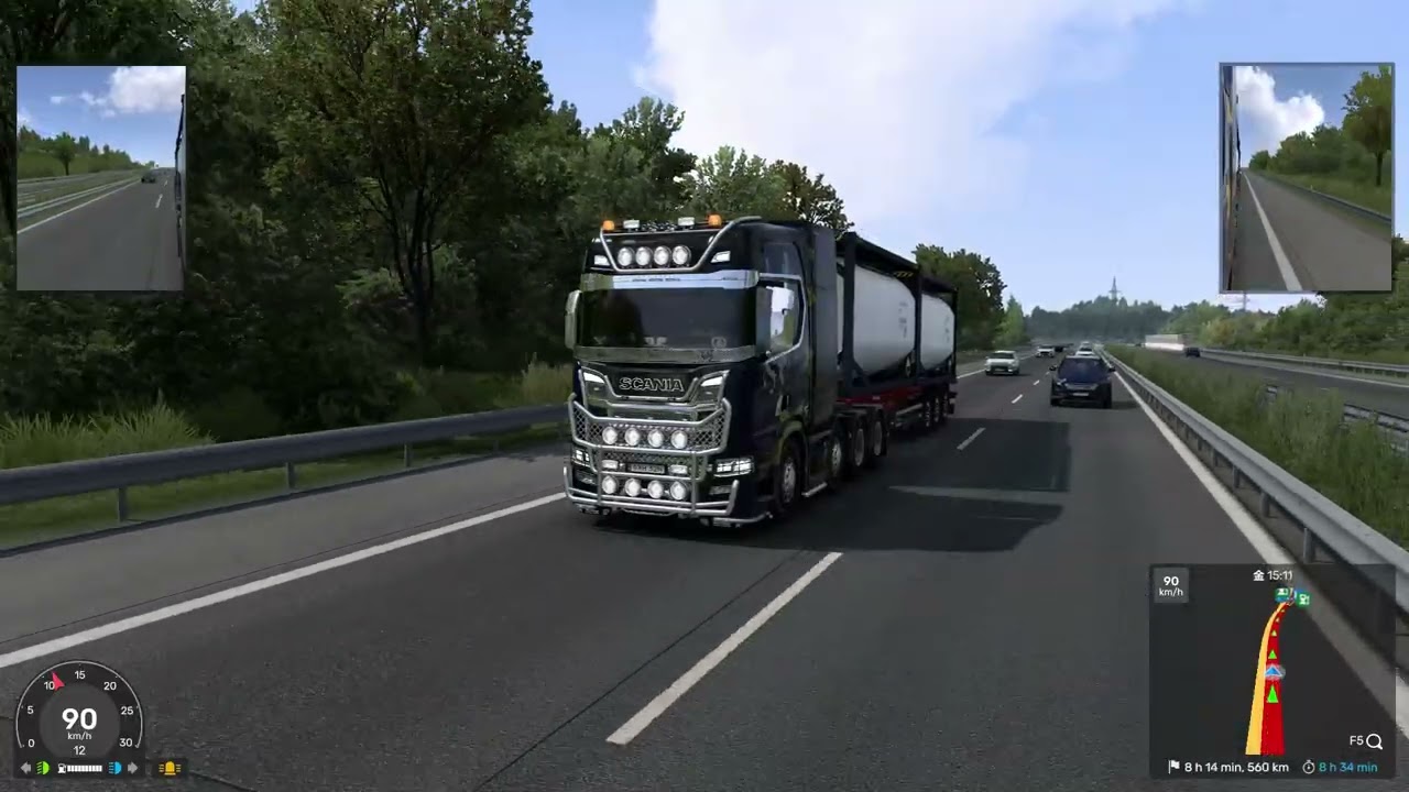 Euro Truck Simulator 2　エスビャウ～アムステルダム 729km