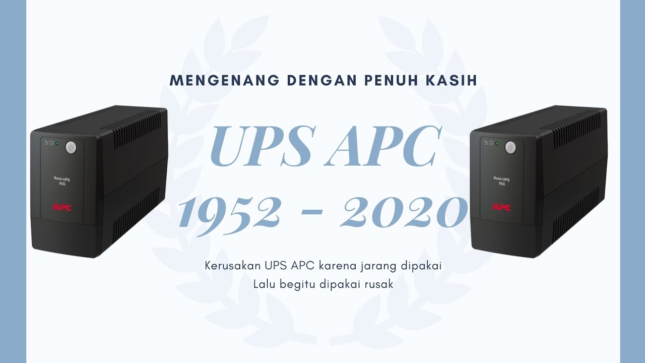 Mengenang UPS APC bunyi kayak Meninggal tiiiiiit terus
