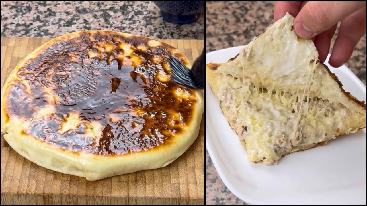 جربيها راح تولي مدمنة عليها 😍 فطيرة محشية في المقلاة👌🏻😍 بعجينة خفيفة و حشوة لذيذة جدااا
