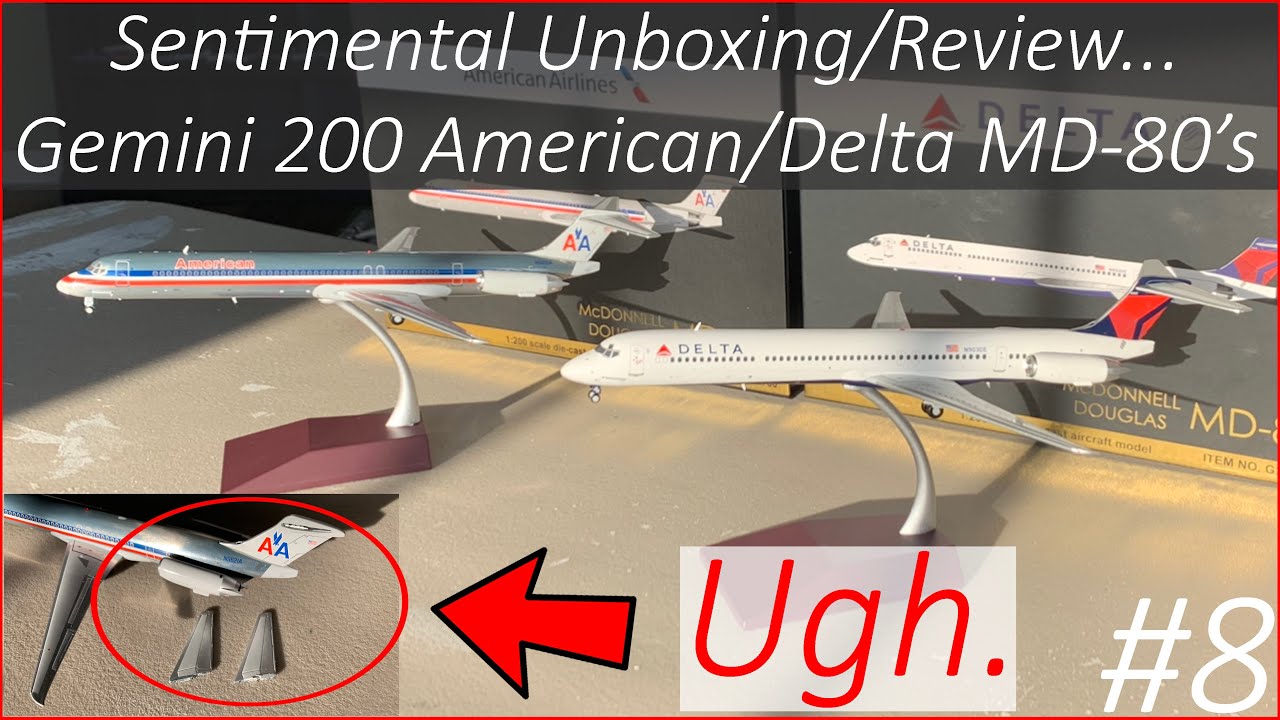 Sentimental Unboxing... | Gemini 200 American MD-83 & Delta MD-88 | Model Unboxings #8 (Broken...)
