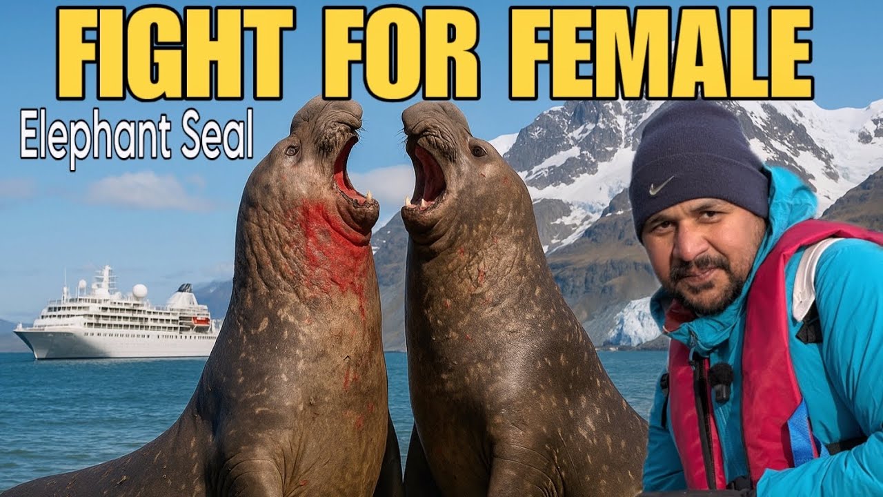 Схватка двух гигантских морских слонов | Одна дикая планета | Дикая природа Антарктиды || От полю...