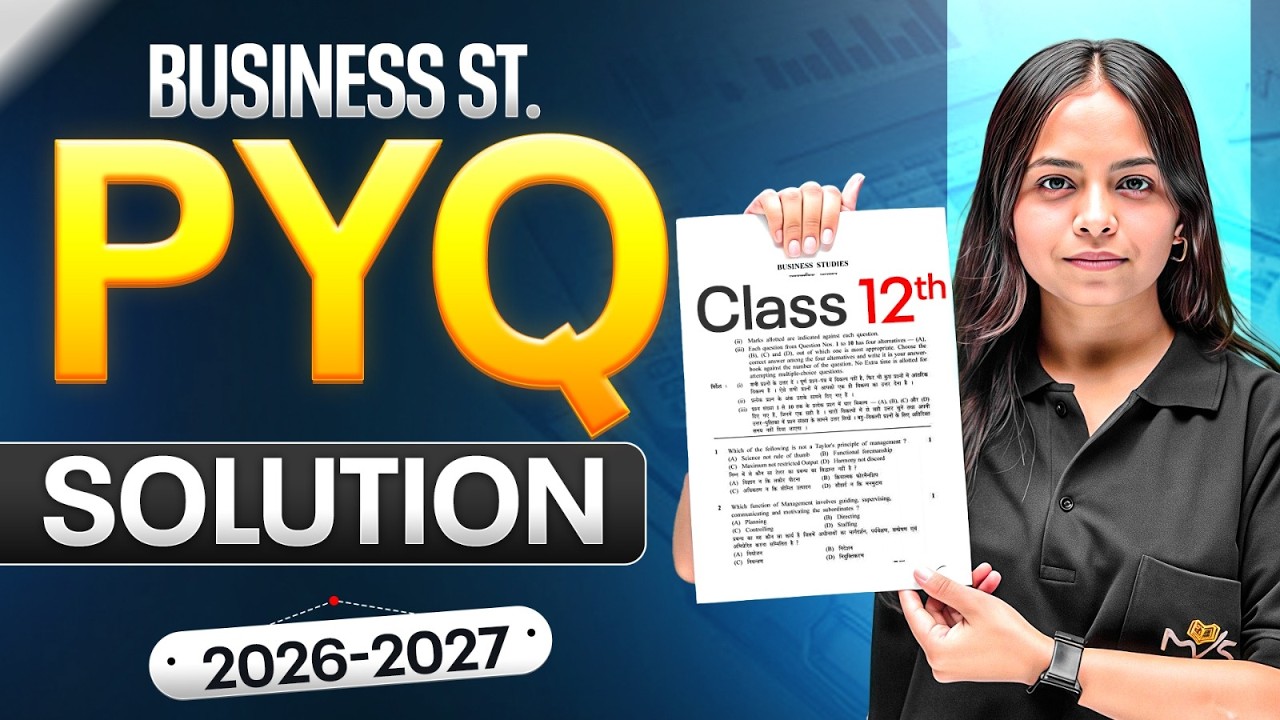 NIOS 12th Business Studies PYQ Solution 😱 April 2026 | Important Questions | Pass 100%