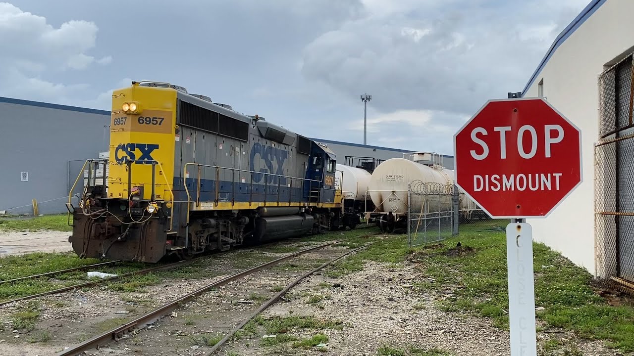 CSX Train Switches East Rail in Miami