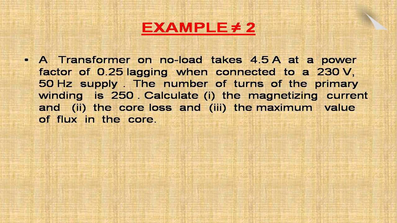 CALCULATION OF CORE LOSSES