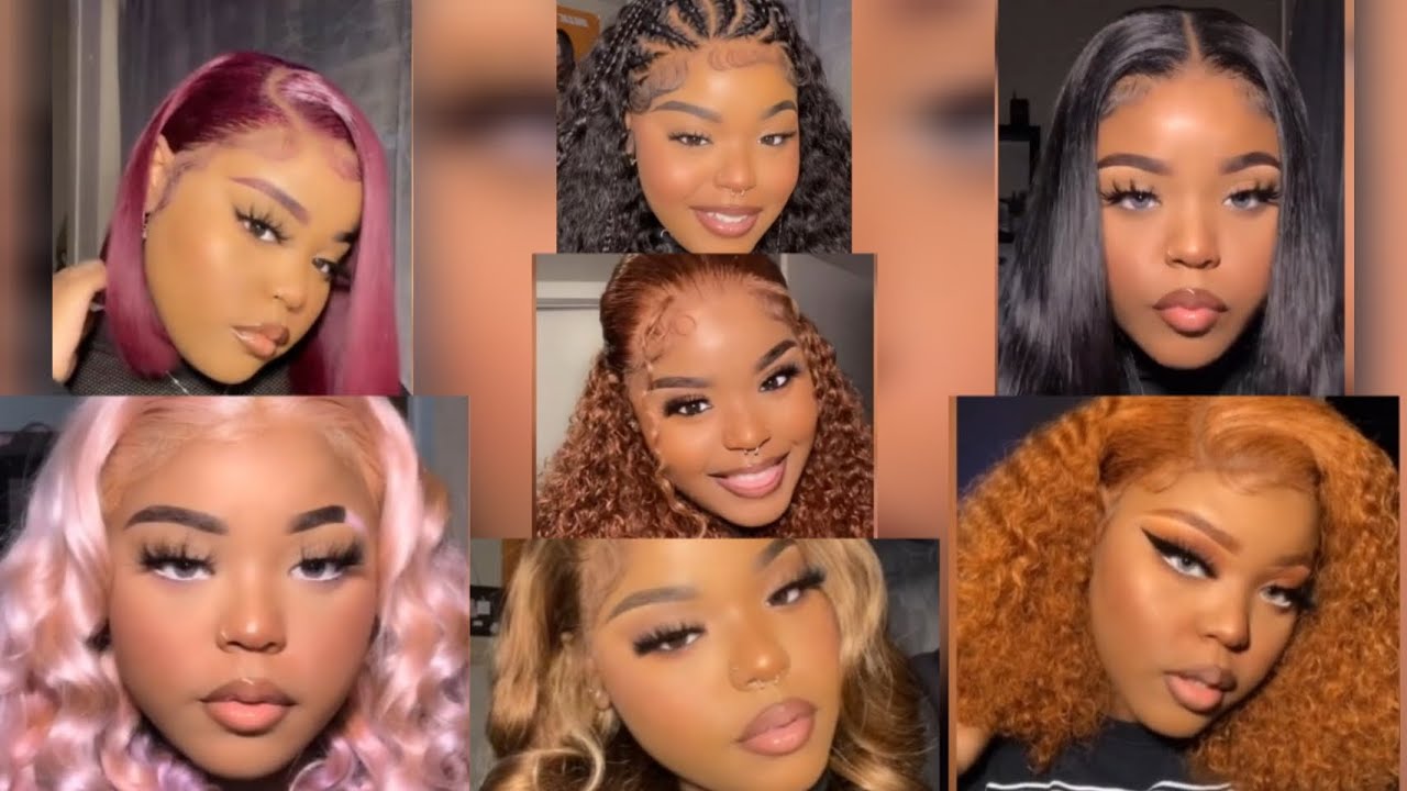 Come with me to watch installing lace wig🤗!compilation💓💕#lacewiginstallationvideo