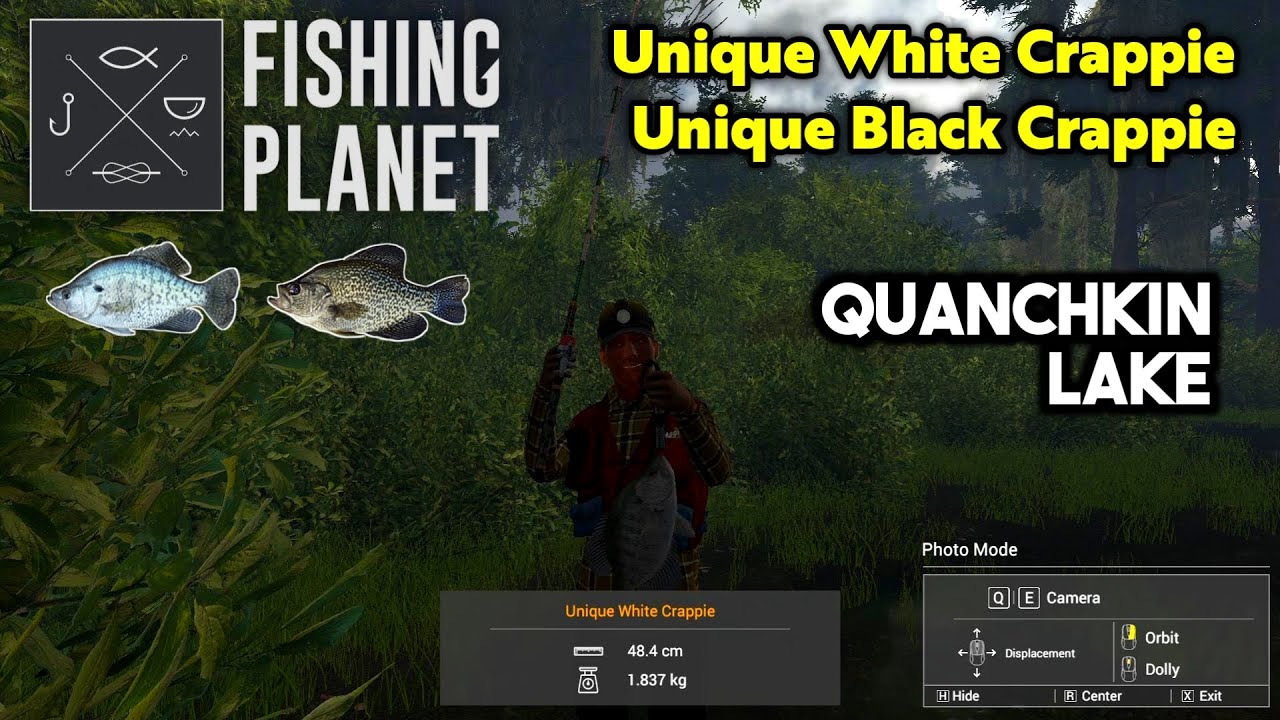 Unique White Crappie, Unique Black Crappie Quanchkin Lake - Fishing Planet