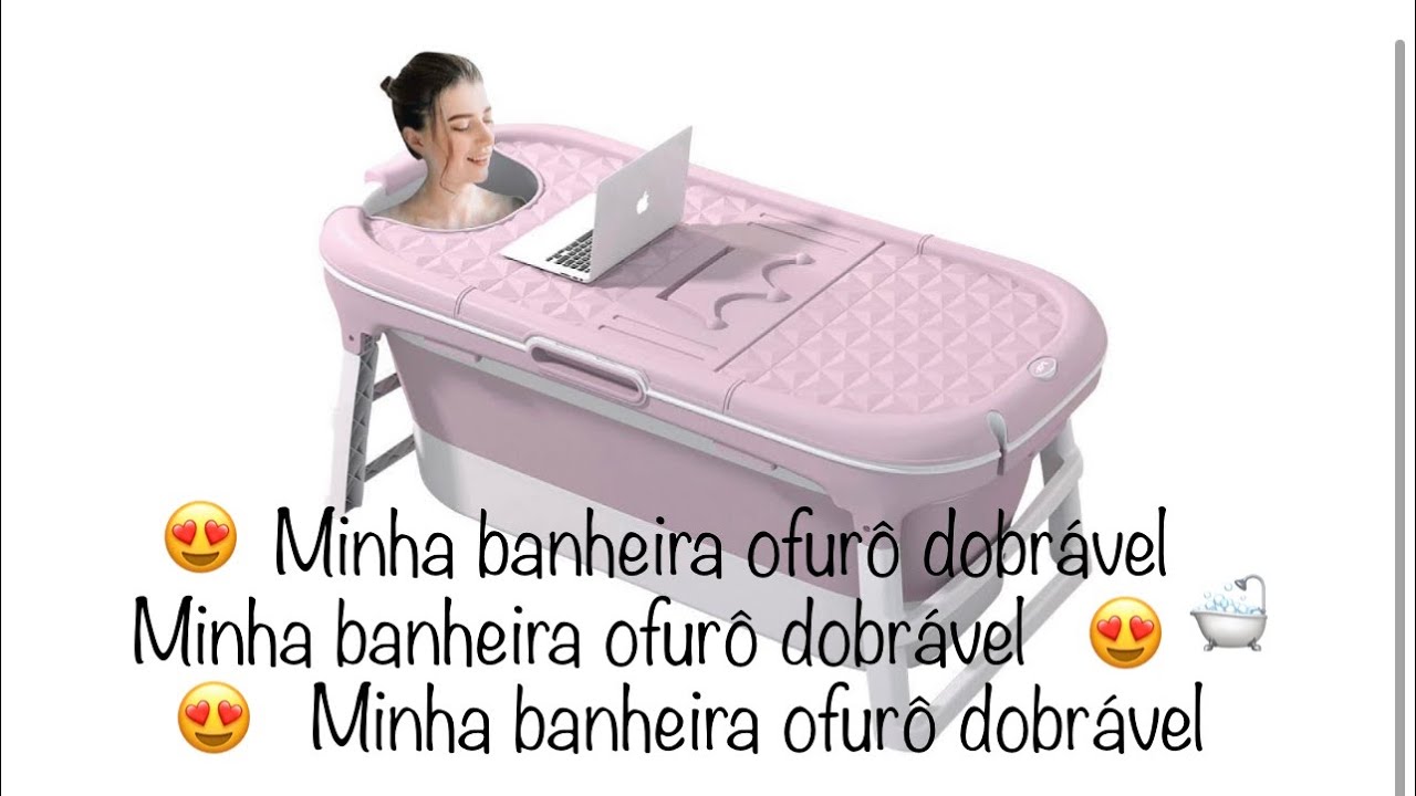 Banheira Ofurô Dobrável Portátil Adulto 220 LitrosRosa 128 cm VG+ - VG Plus