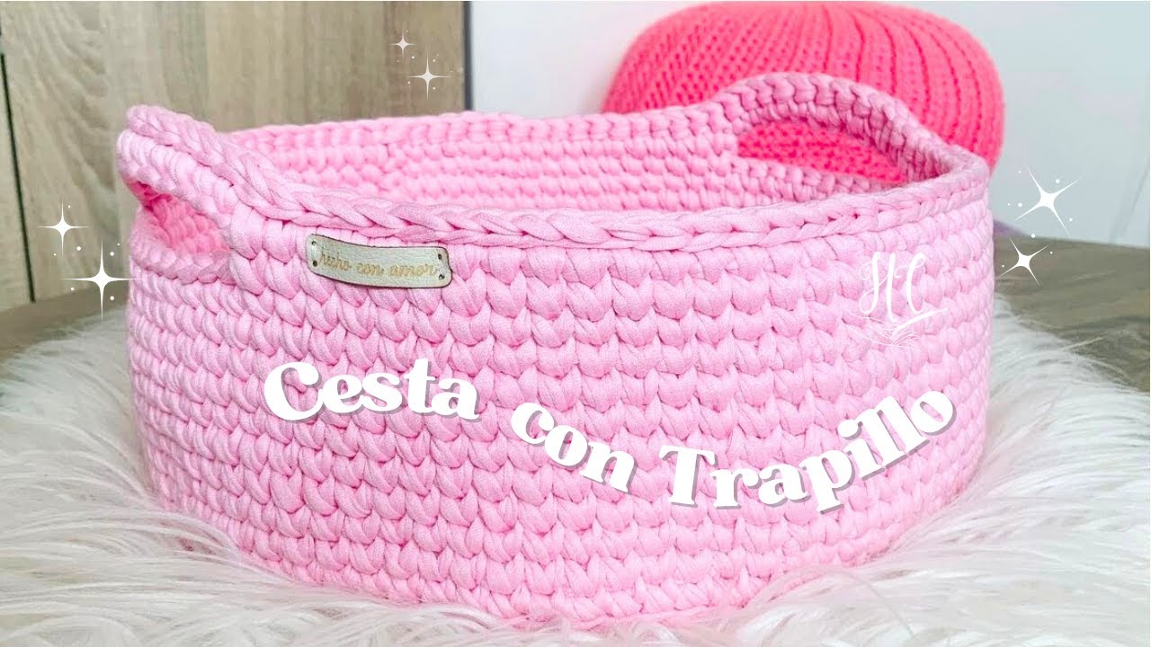 COMO TEJER UNA CESTA REDONDA A CROCHET | Tutorial Hebras Crochet