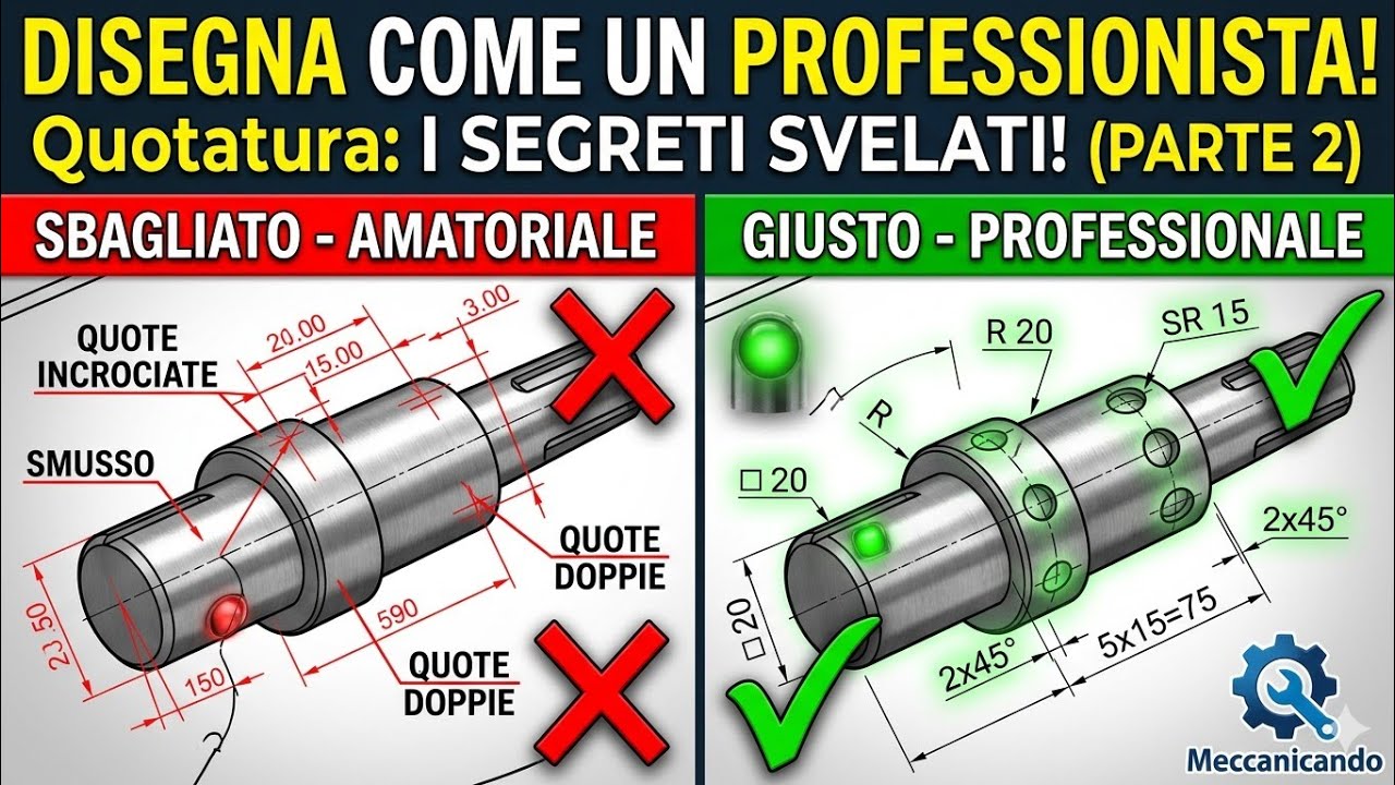 QUOTATURA 2° PARTE: Smussi, Profili, Raggi, Sfere e Fori Equidistanti! 