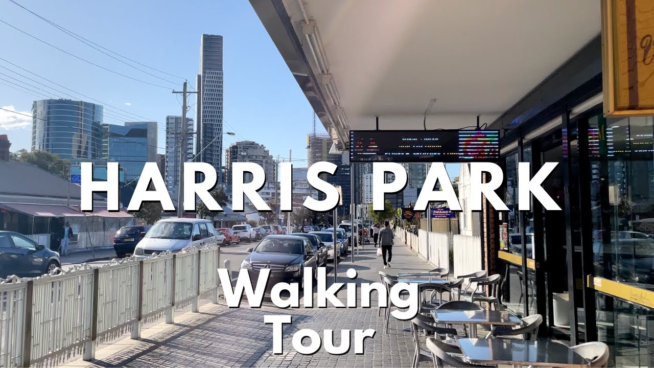 [4K] HARRIS PARK - Parramatta - Shops & Street Walking Tour - Sydney Australia