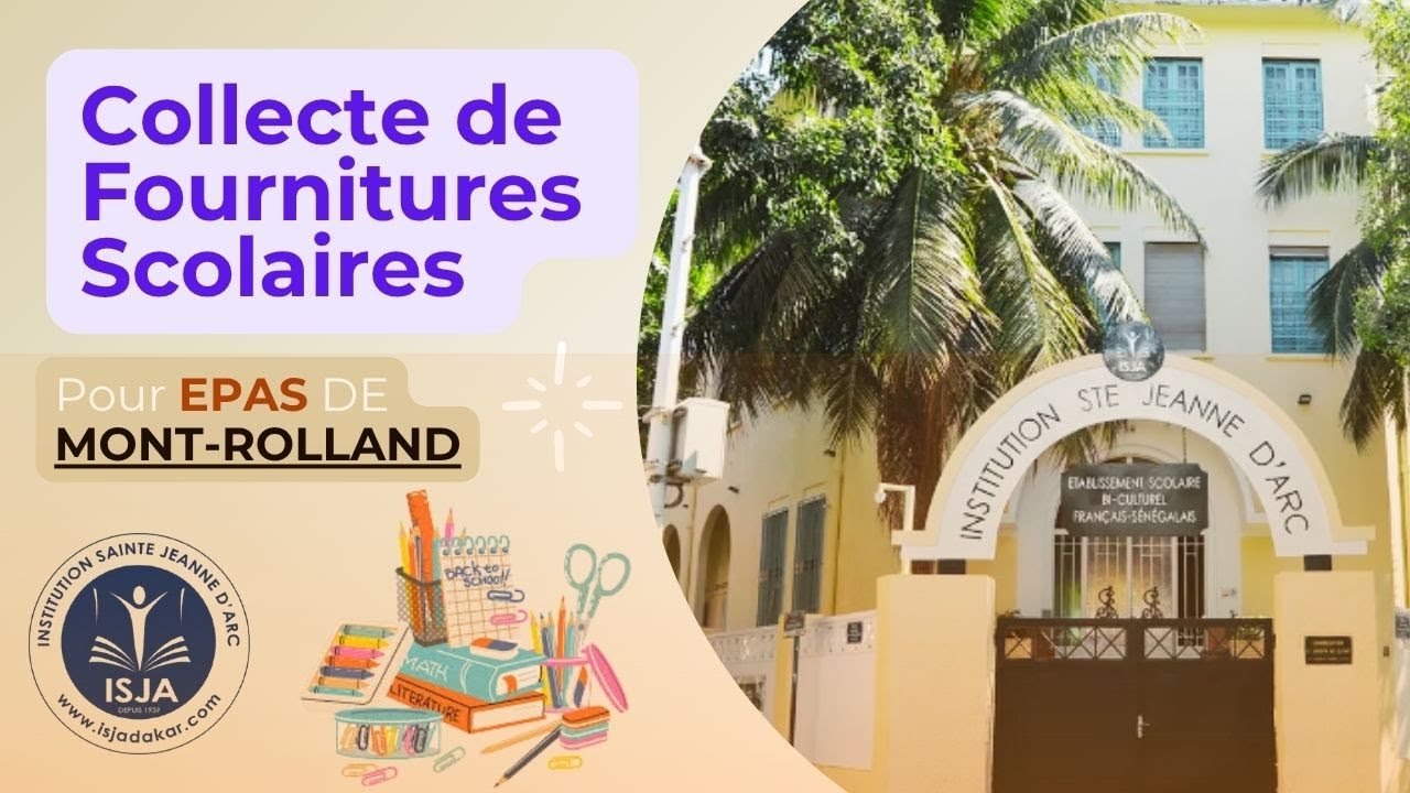 ISJA - DKR - COLLECTE DE FOURNITURES SCOLAIRES POUR L'EPAS DE MONT-ROLLAND