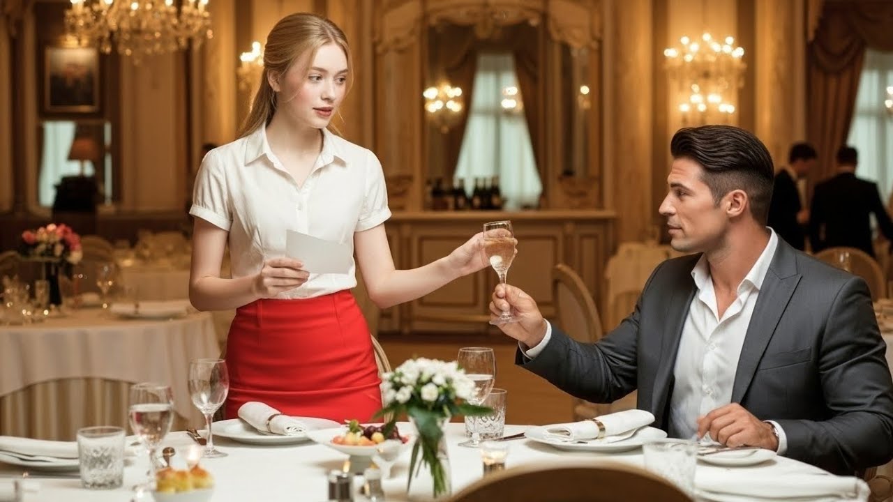 Waitress Slipped the CEO a Note “Don’t Drink It, and leave NOW”, He Grabbed Her Hand and Said, ...