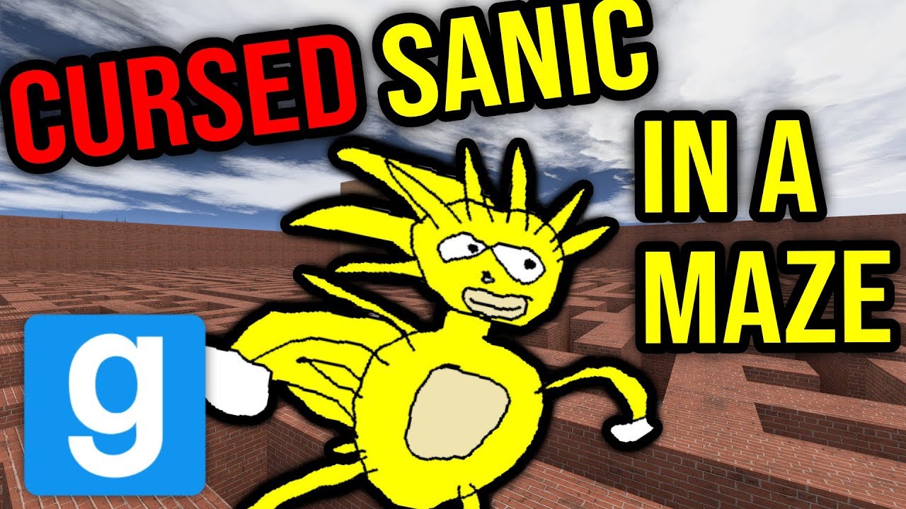 CURSED SONIC IN MAZE!! (gmod nextbot)
