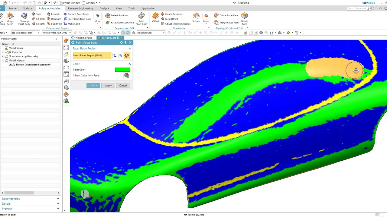 Reverse Engineering rapid surface car body