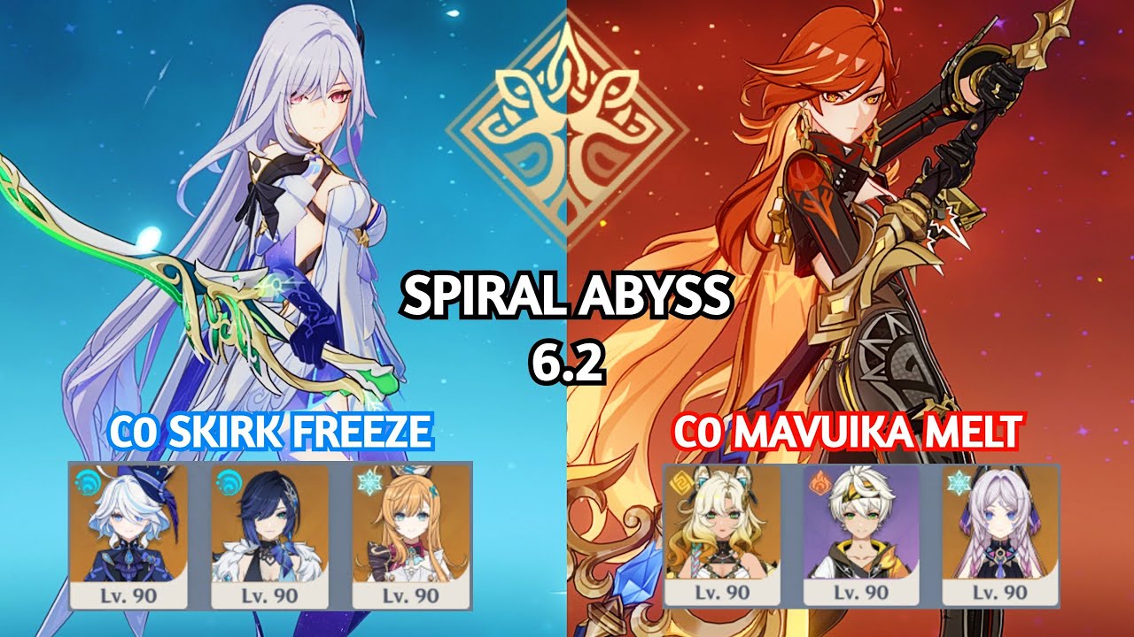 C0 Skirk & C0 Mavuika | Spiral Abyss Floor 12 | Version 6.2