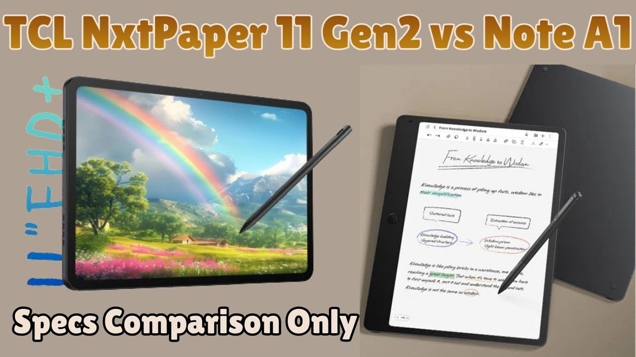 TCL NXTPaper Note A1 против NXTPaper 11 Gen2 (только сравнение характеристик)
