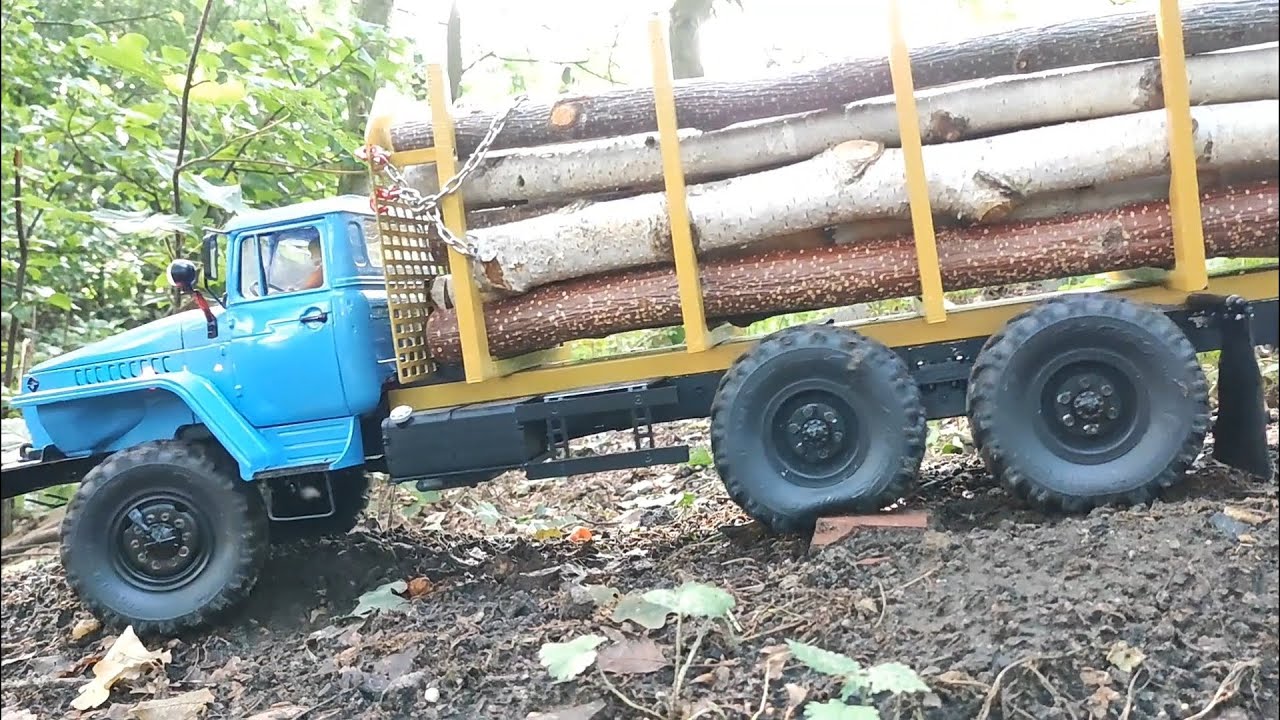 RC Ural 4320 1/12 Cross RC & 3D Druck Teil 2/ Part 2 Holztransport im Wald Урал в лесу